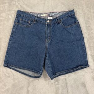 Vintage Levis 550 Shorts Womens 39x7.5 Jean Denim Jorts Blue Relaxed Stretch Y2K